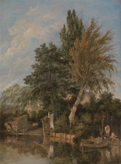 Ragazzi che fanno il bagno sul fiume Wensum, Norwich da John Crome